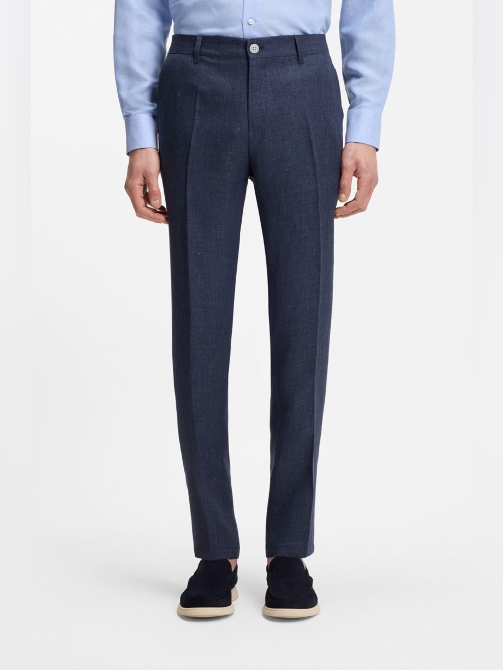 Hugo Boss Slim-Fit Trousers in a Linen Blend - Size 36x32